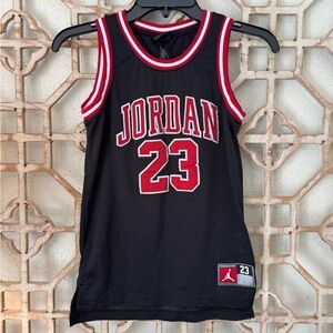 Jordan Black & Red Mesh Basketball Jersey
